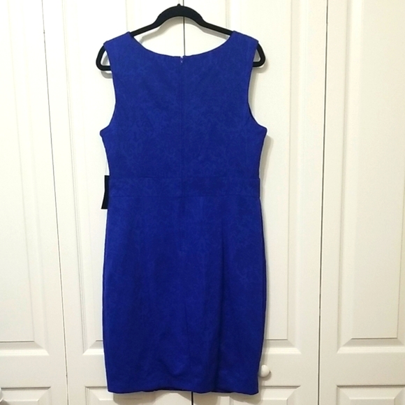 Electric Blue Sheath Dress - Picture 2 of 4
